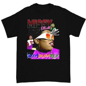 Missy Elliott T-Shirt Rap Tee Big Face Head Graphic Fan Music Retro 92